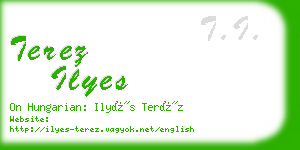 terez ilyes business card